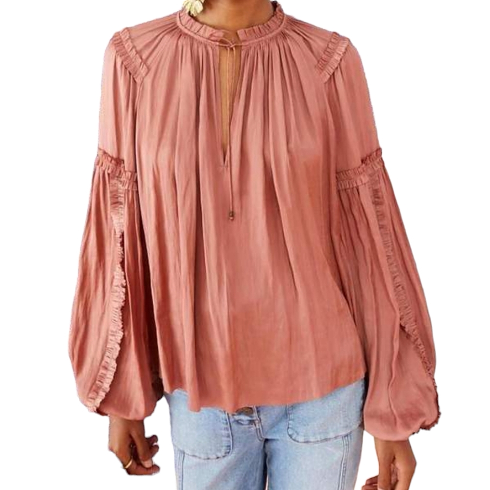 ULLA JOHNSON Maeve Blouse Womens size 6 - Picture 4 of 7
